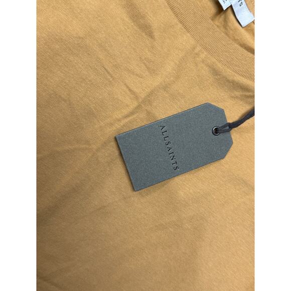 AllSaints Coni Tank Ochre Yellow Padded Shoulder Top Women’s Size L - Picture 6 of 8